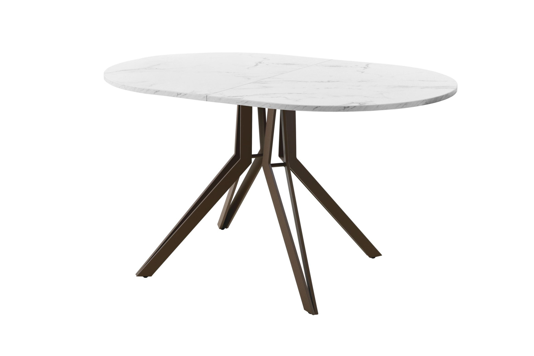 Обеденный стол AMC Elite (серии SLIM) / E21(1200) D3 (коричневый/Мрамор Кристалл)