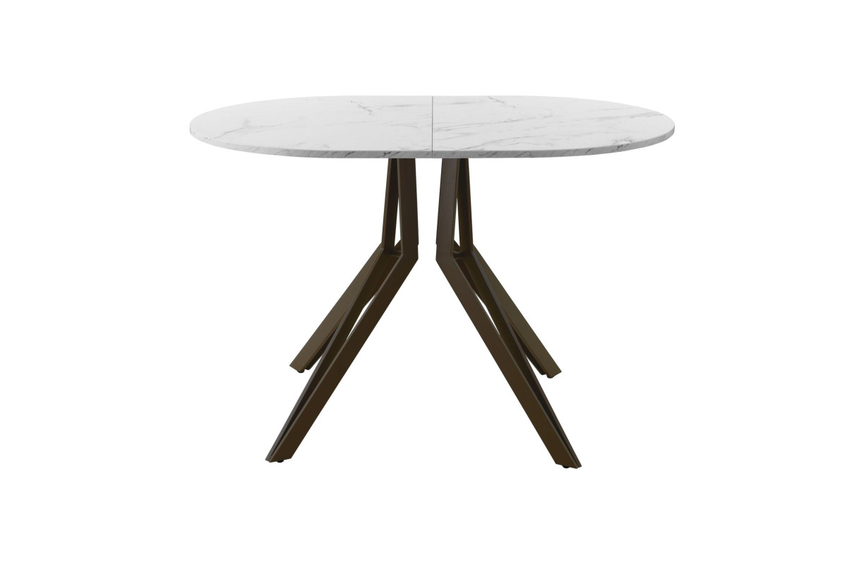 Обеденный стол AMC Elite (серии SLIM) / E21(1200) D3 (коричневый/Мрамор Кристалл)
