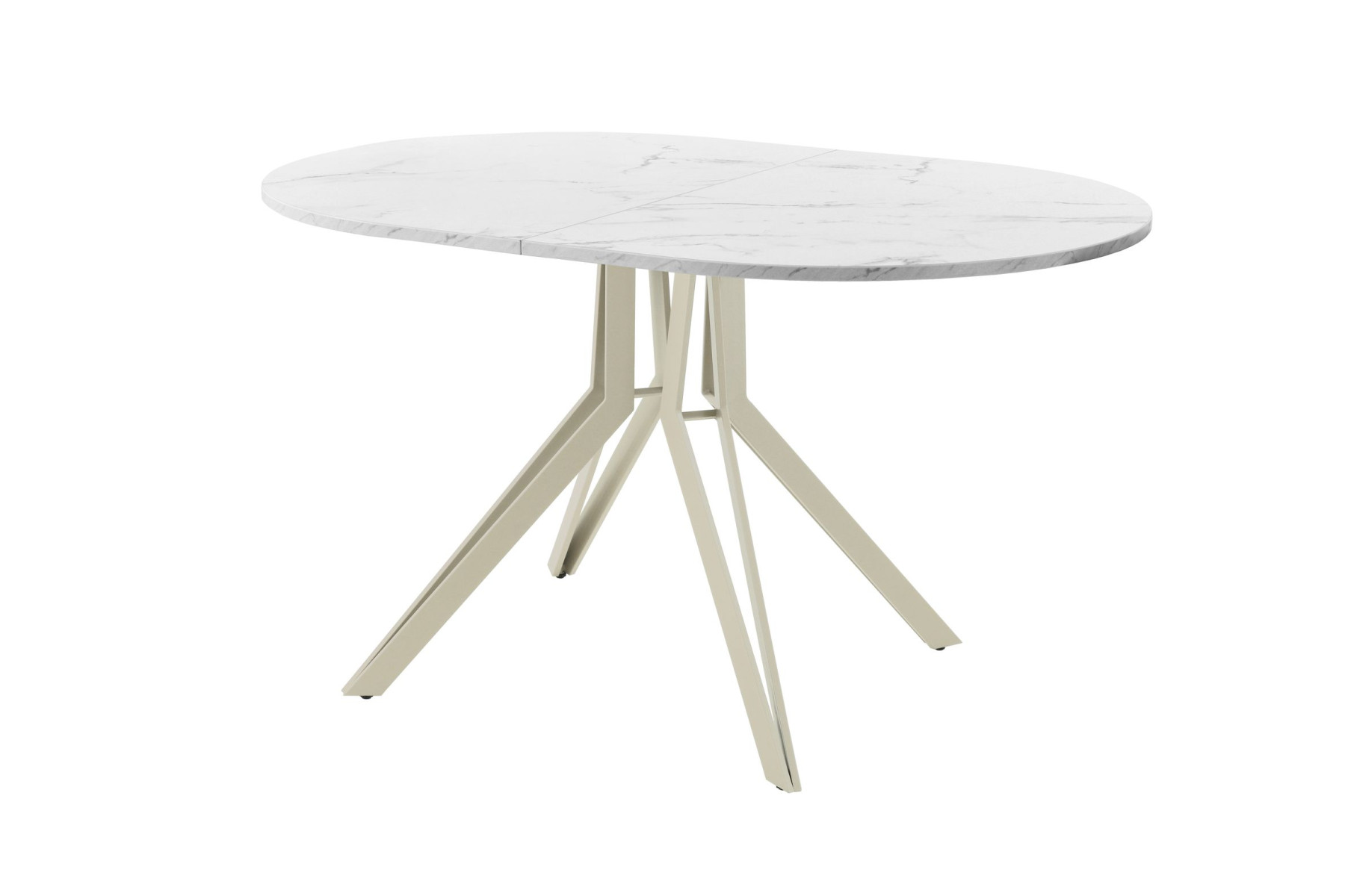 Обеденный стол AMC Elite (серии SLIM) / E21(1200) D3 (бежевый/Мрамор Кристалл)