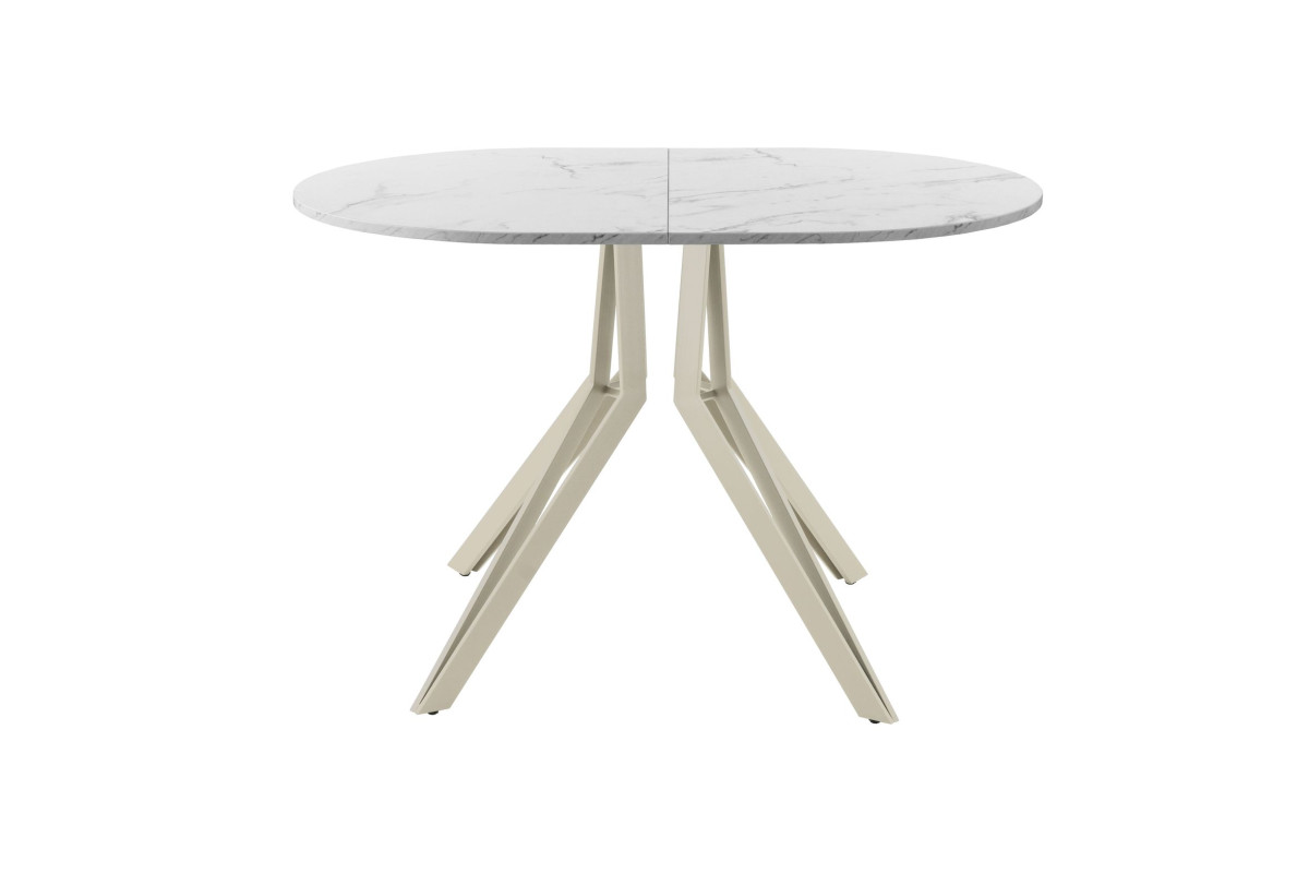 Обеденный стол AMC Elite (серии SLIM) / E21(1200) D3 (бежевый/Мрамор Кристалл)