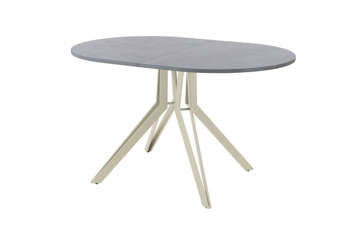 Обеденный стол AMC Elite (серии SLIM) / E21(1100) D3 (бежевый/Бетон Чикаго светло-серый)