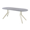 Обеденный стол AMC Elite (серии SLIM) / E21(1100) D3 (бежевый/Бетон Чикаго светло-серый)