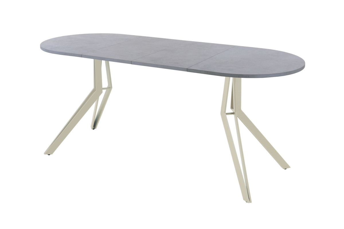 Обеденный стол AMC Elite (серии SLIM) / E21(1100) D3 (бежевый/Бетон Чикаго светло-серый)