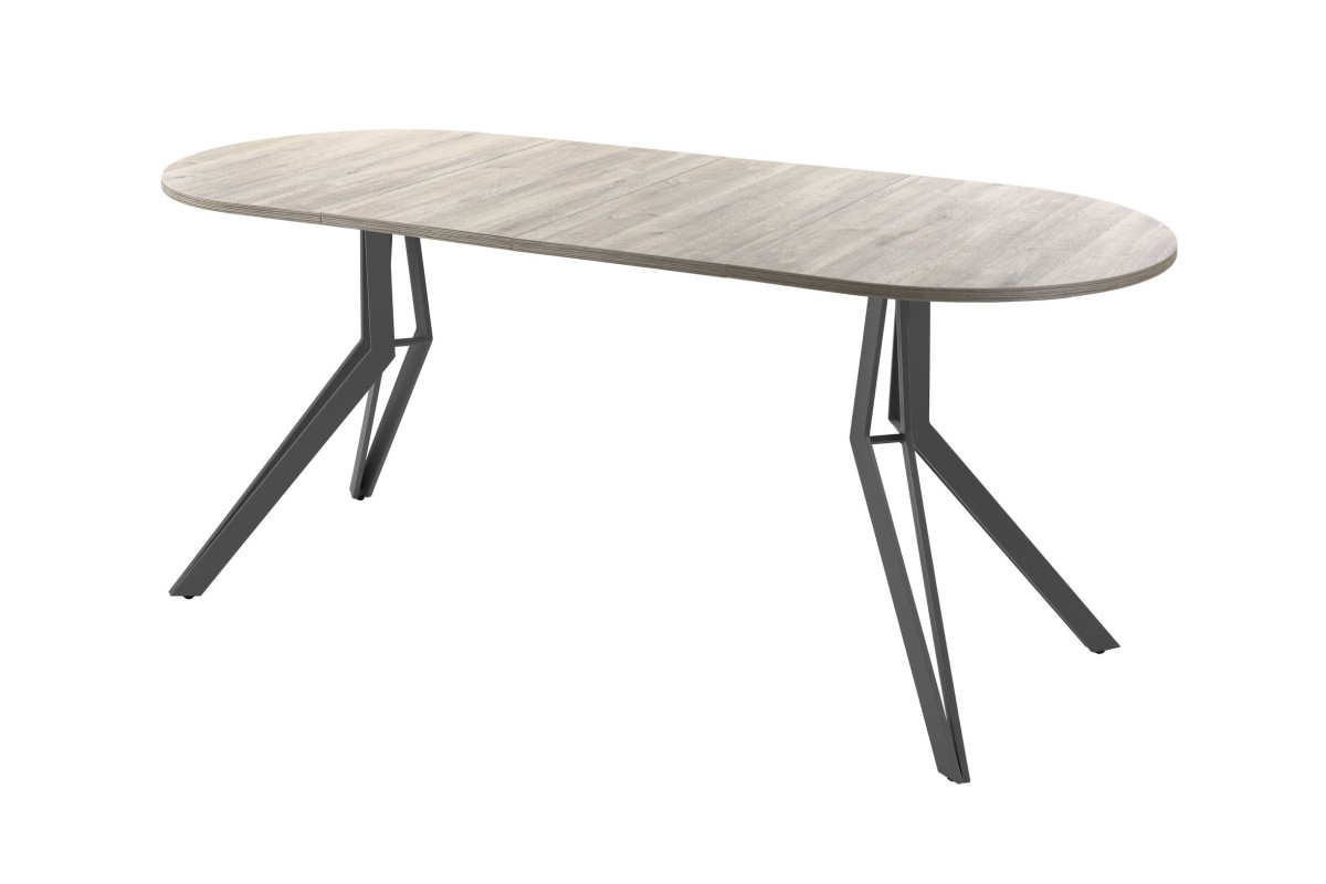 Обеденный стол AMC Elite (серии SLIM) / E21(1100) D3 (графит/Дуб Уайт-Ривер песочно-бежевый)