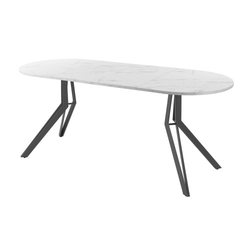 Обеденный стол AMC Elite (серии SLIM) / E21(1200) D3 (графит/Мрамор Кристалл)