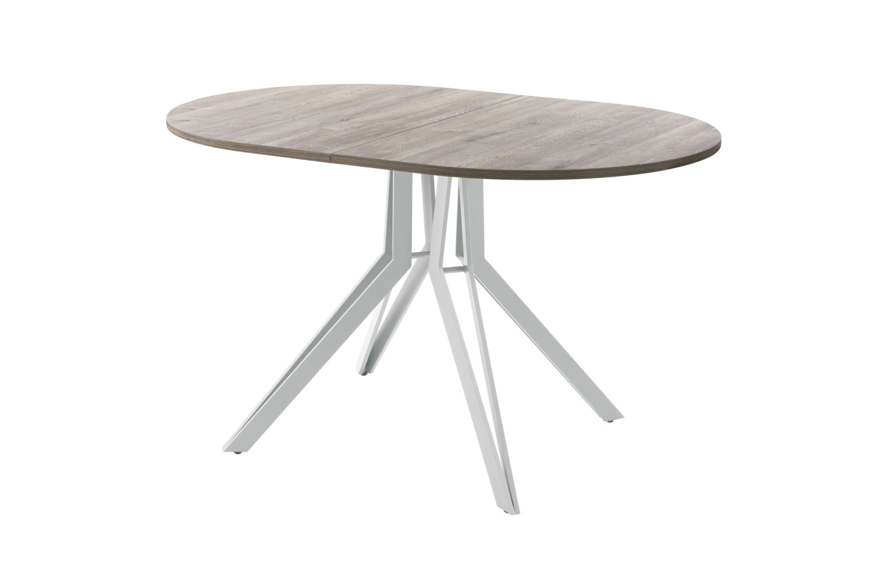 Обеденный стол AMC Elite (серии SLIM) / E21(1100) D3 (серебро/Дуб Уайт-Ривер песочно-бежевый)