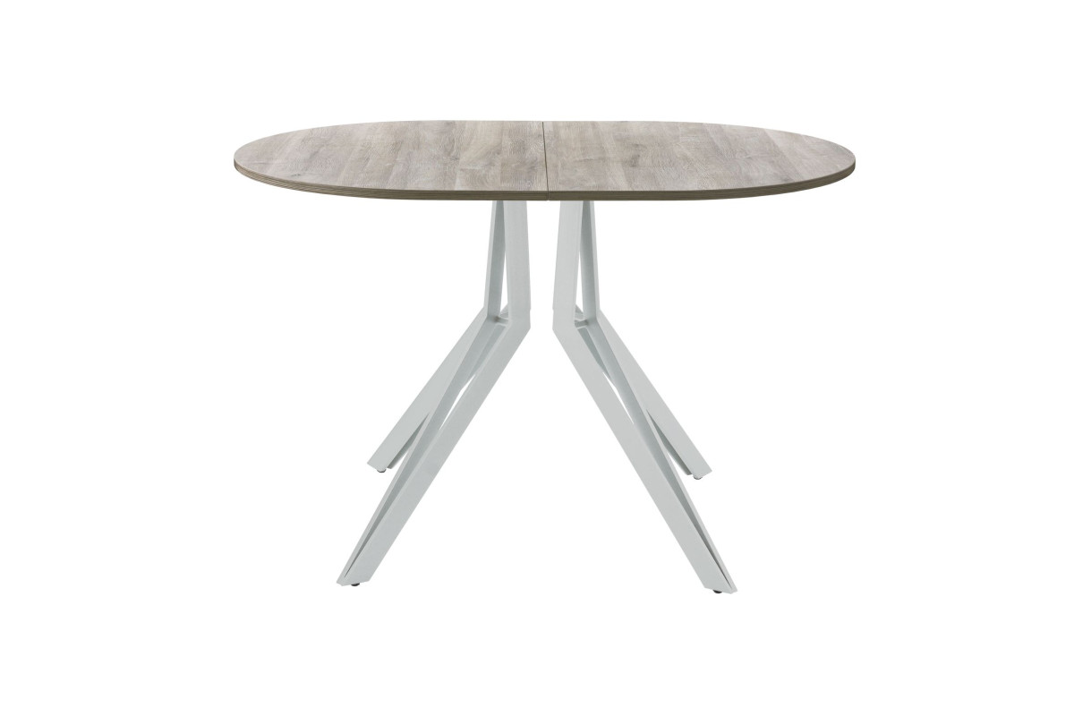 Обеденный стол AMC Elite (серии SLIM) / E21(1100) D3 (серебро/Дуб Уайт-Ривер песочно-бежевый)