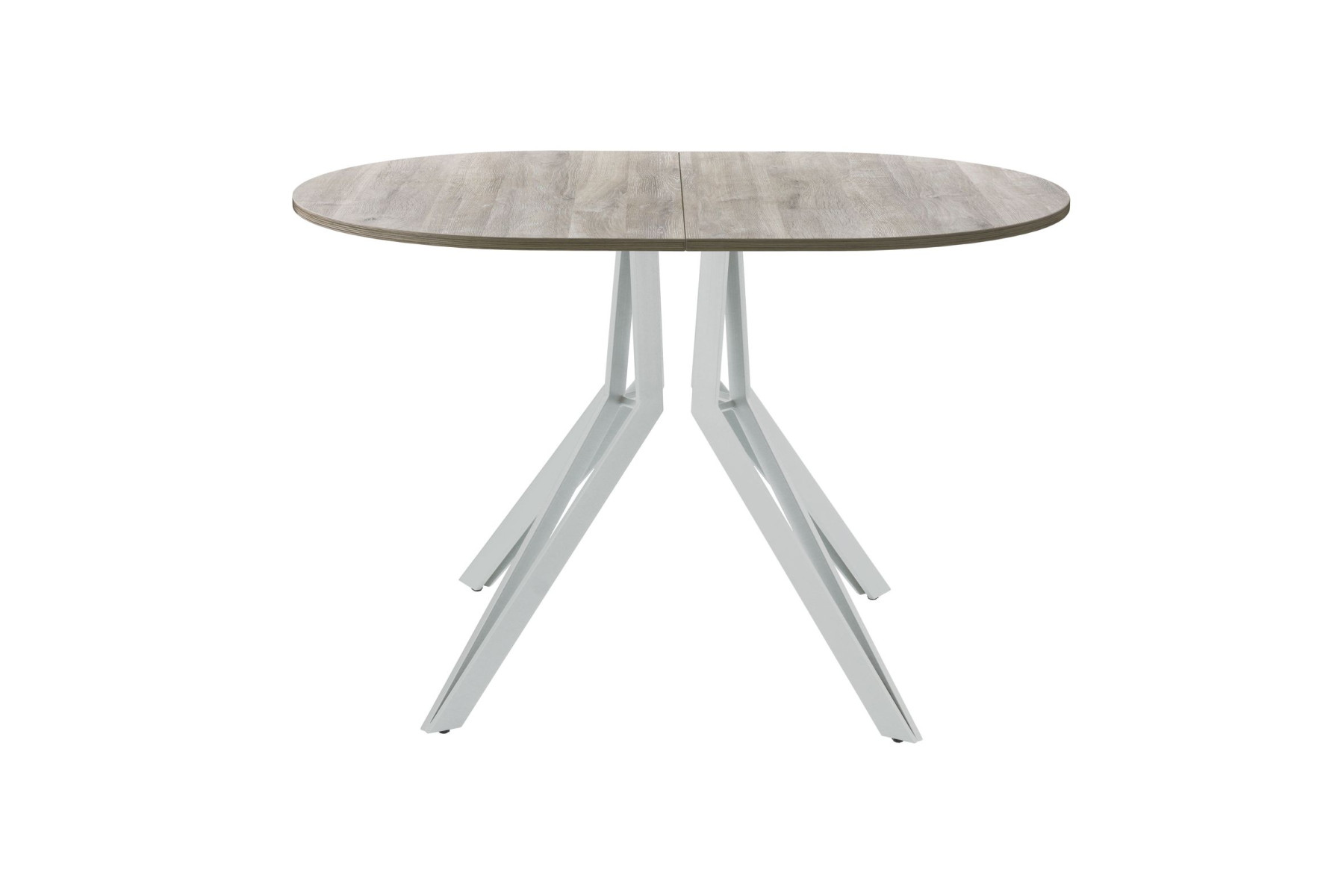 Обеденный стол AMC Elite (серии SLIM) / E21(1100) D3 (серебро/Дуб Уайт-Ривер песочно-бежевый)