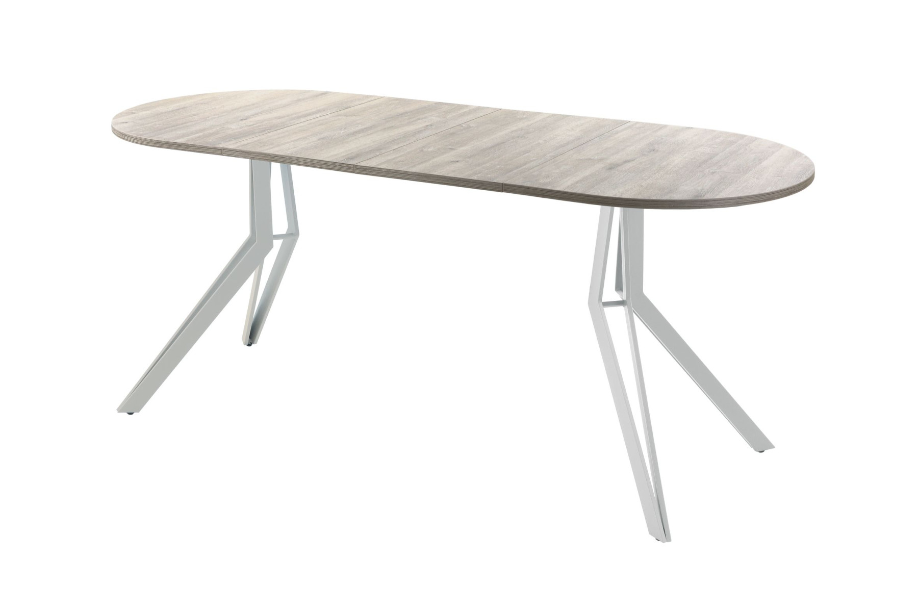 Обеденный стол AMC Elite (серии SLIM) / E21(1100) D3 (серебро/Дуб Уайт-Ривер песочно-бежевый)