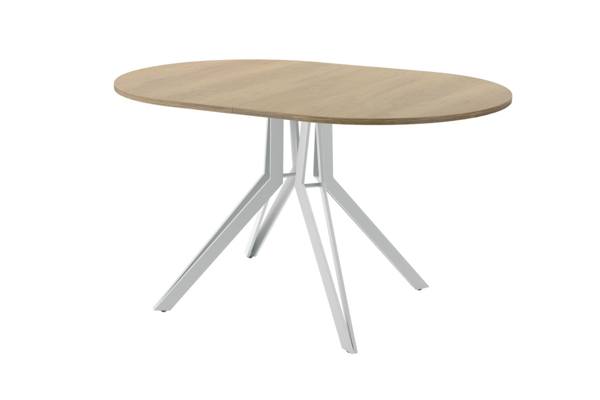 Обеденный стол AMC Elite (серии SLIM) / E21(1200) D3 (серебро/Дуб Небраска Натуральный)