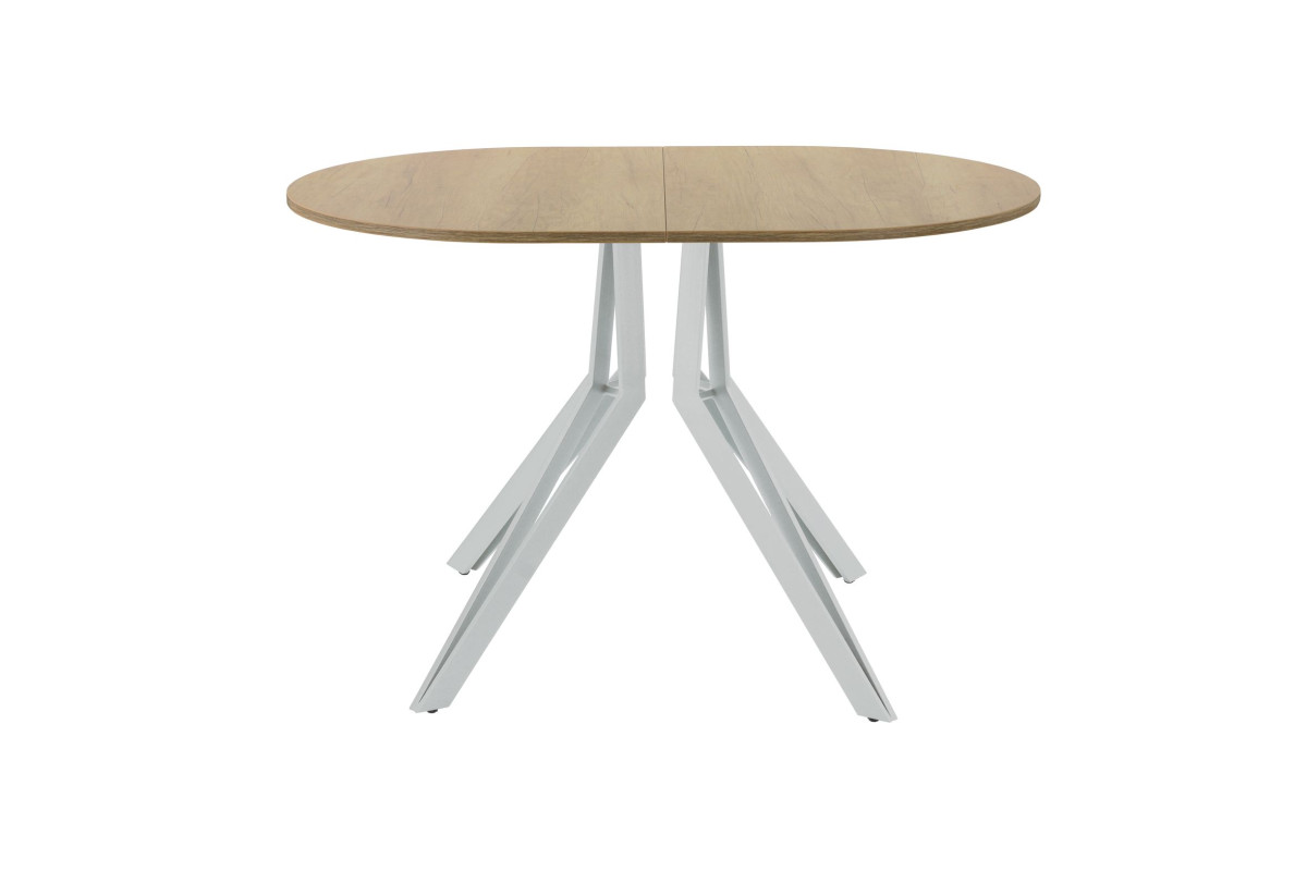 Обеденный стол AMC Elite (серии SLIM) / E21(1200) D3 (серебро/Дуб Небраска Натуральный)