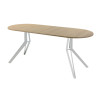 Обеденный стол AMC Elite (серии SLIM) / E21(1200) D3 (серебро/Дуб Небраска Натуральный)