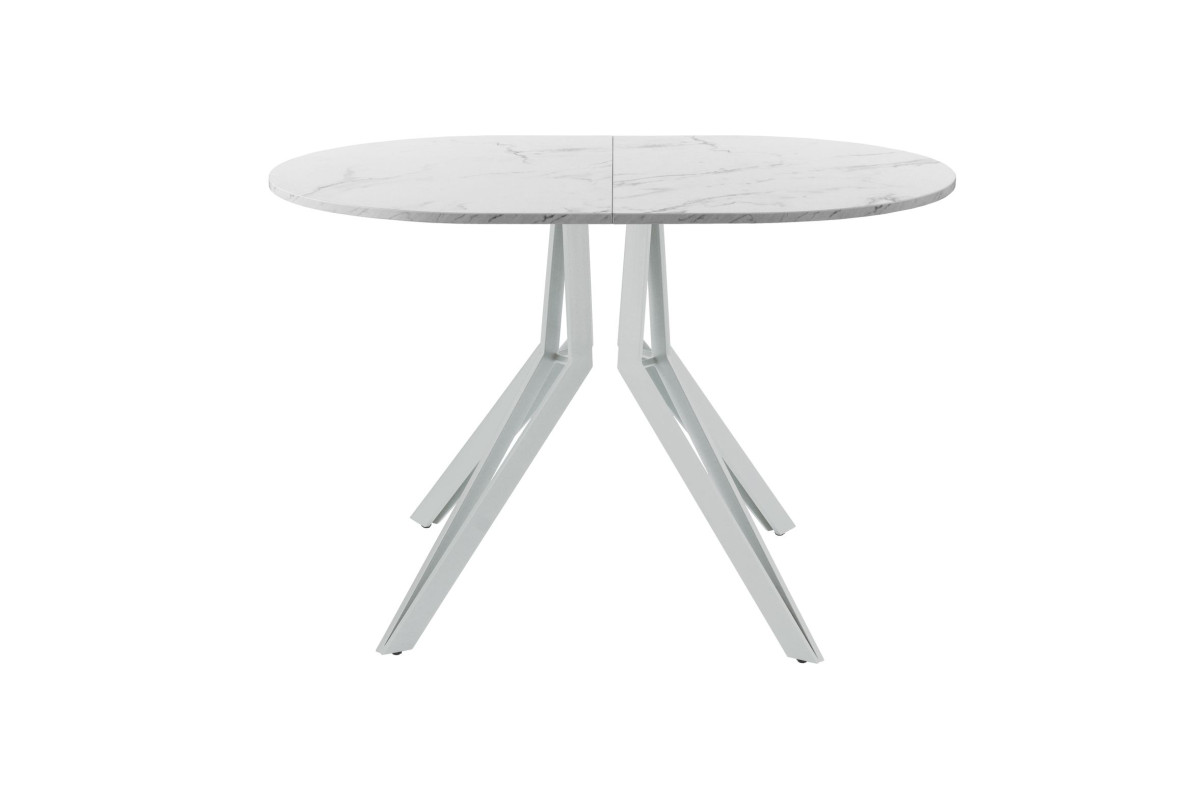 Обеденный стол AMC Elite (серии SLIM) / E21(1100) D3 (серебро/Мрамор Кристалл)