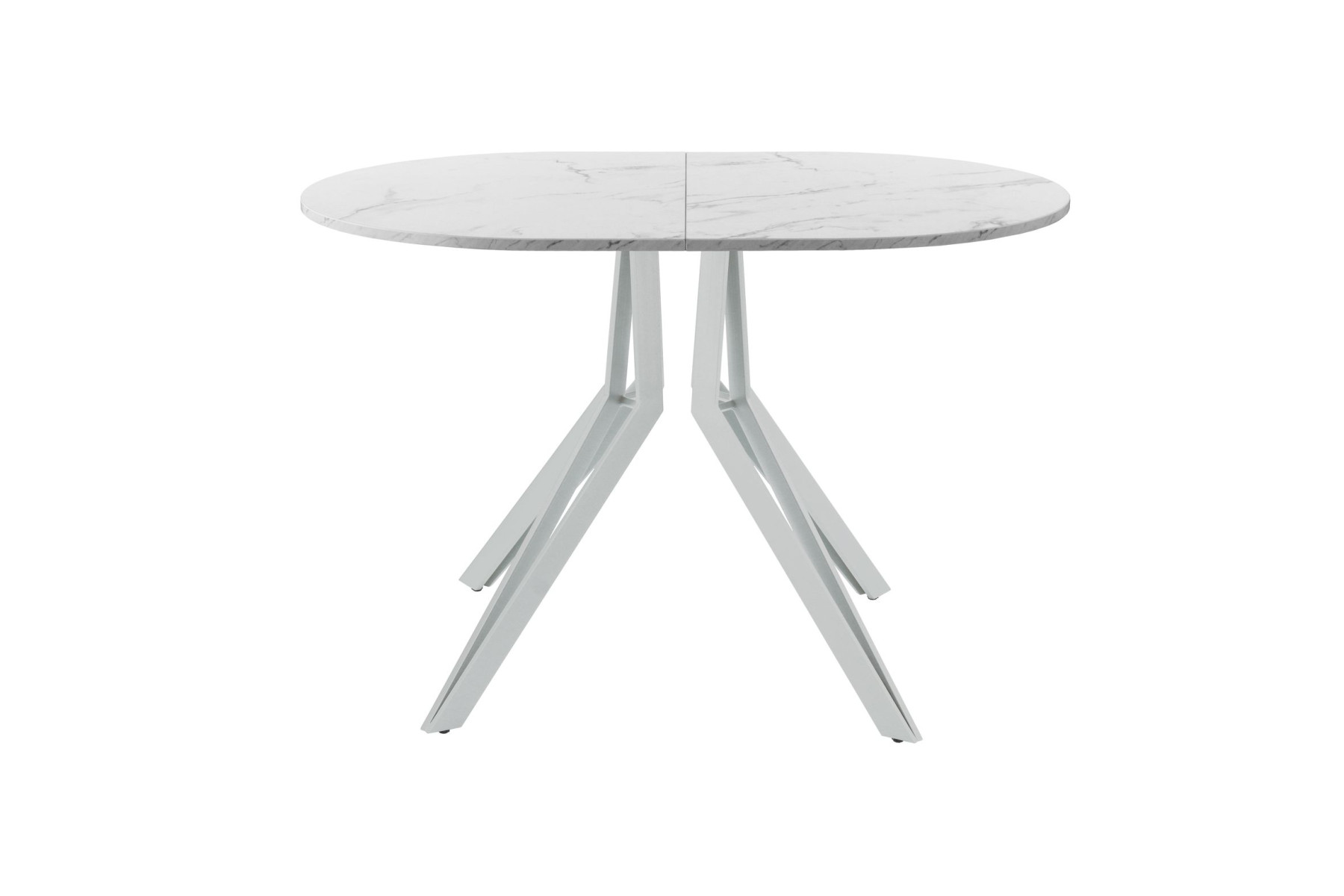 Обеденный стол AMC Elite (серии SLIM) / E21(1100) D3 (серебро/Мрамор Кристалл)