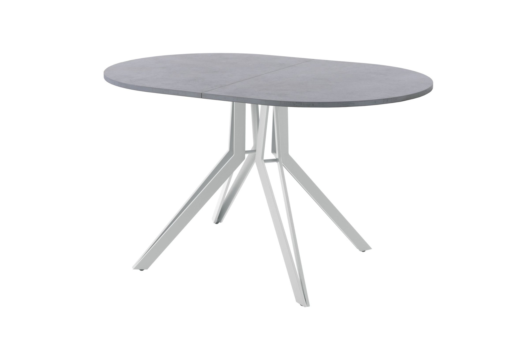 Обеденный стол AMC Elite (серии SLIM) / E21(1200) D3 (серебро/Бетон Чикаго светло-серый)