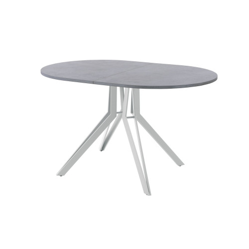 Обеденный стол AMC Elite (серии SLIM) / E21(1200) D3 (серебро/Бетон Чикаго светло-серый)