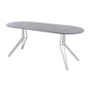 Обеденный стол AMC Elite (серии SLIM) / E21(1200) D3 (серебро/Бетон Чикаго светло-серый)