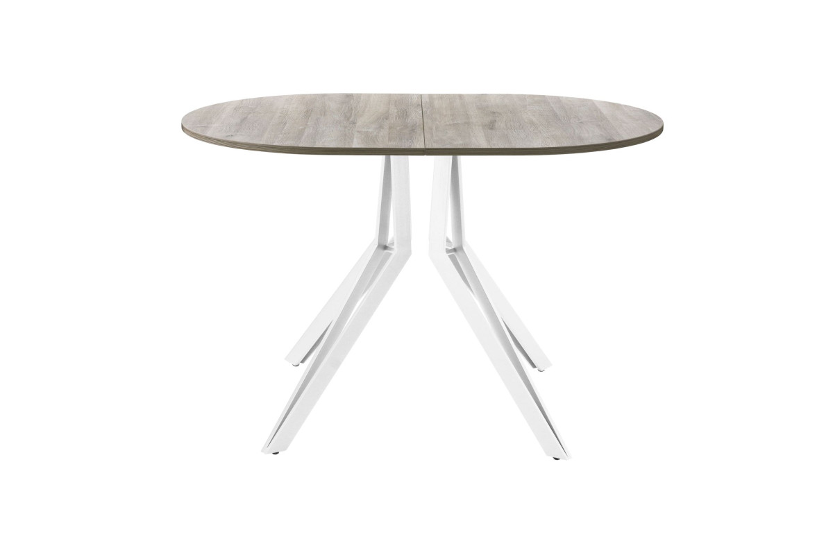 Обеденный стол AMC Elite (серии SLIM) / E21(1100) D3 (белый/Дуб Уайт-Ривер песочно-бежевый)