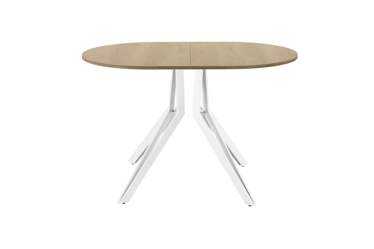 Обеденный стол AMC Elite (серии SLIM) / E21(1100) D3 (белый/Дуб Небраска Натуральный)