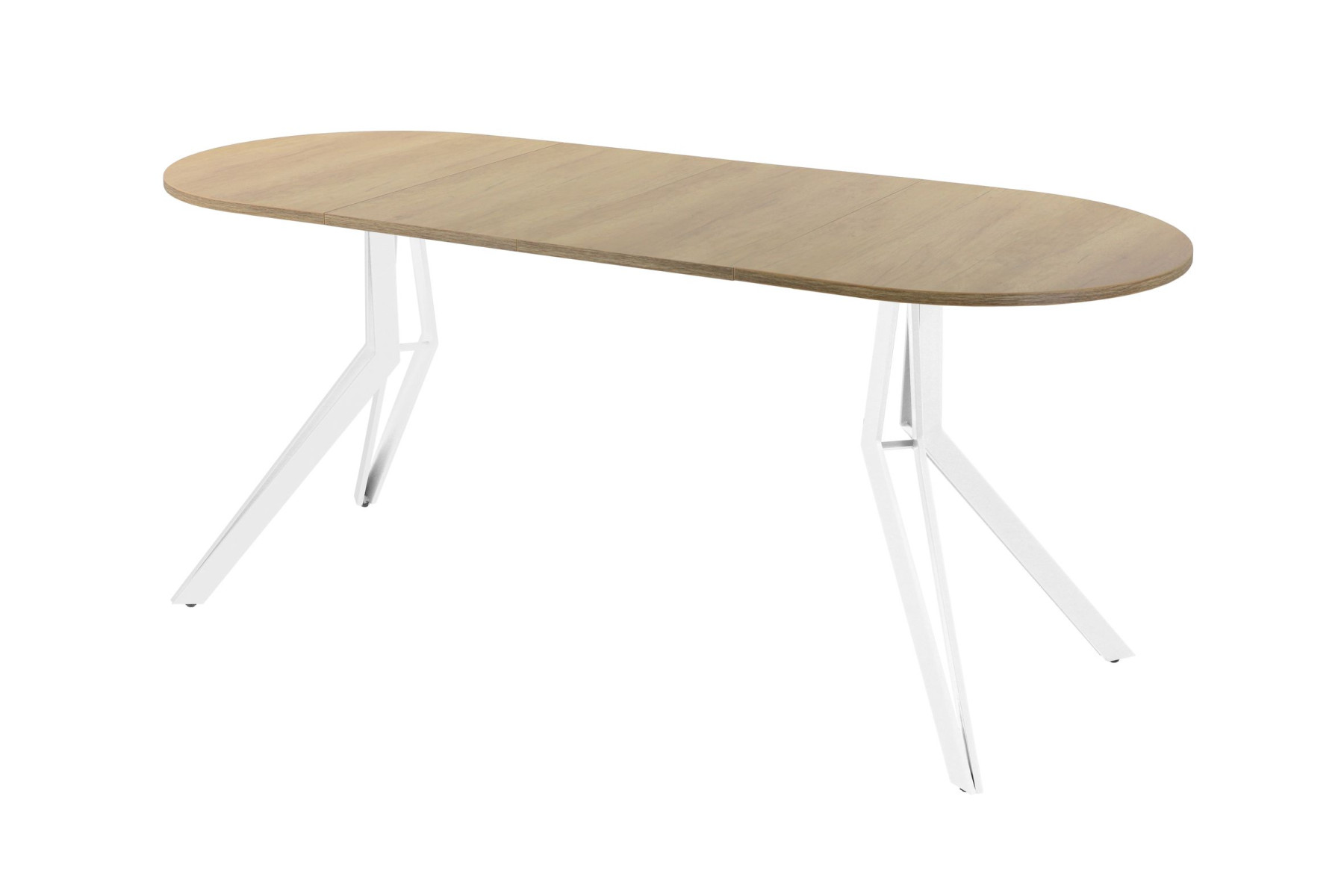 Обеденный стол AMC Elite (серии SLIM) / E21(1100) D3 (белый/Дуб Небраска Натуральный)