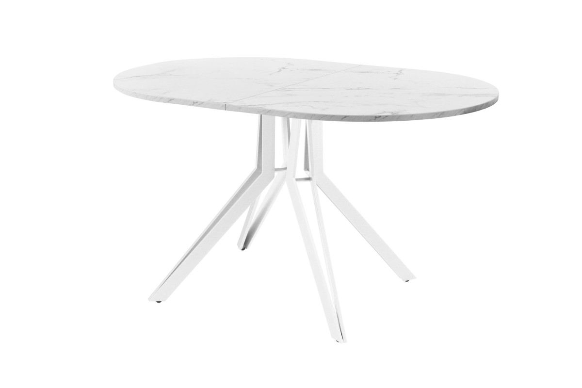 Обеденный стол AMC Elite (серии SLIM) / E21(1100) D3 (белый/Мрамор Кристалл)