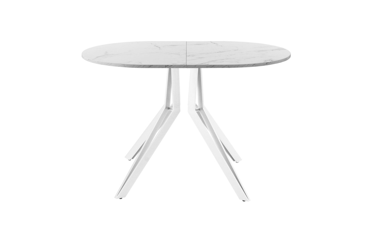 Обеденный стол AMC Elite (серии SLIM) / E21(1100) D3 (белый/Мрамор Кристалл)