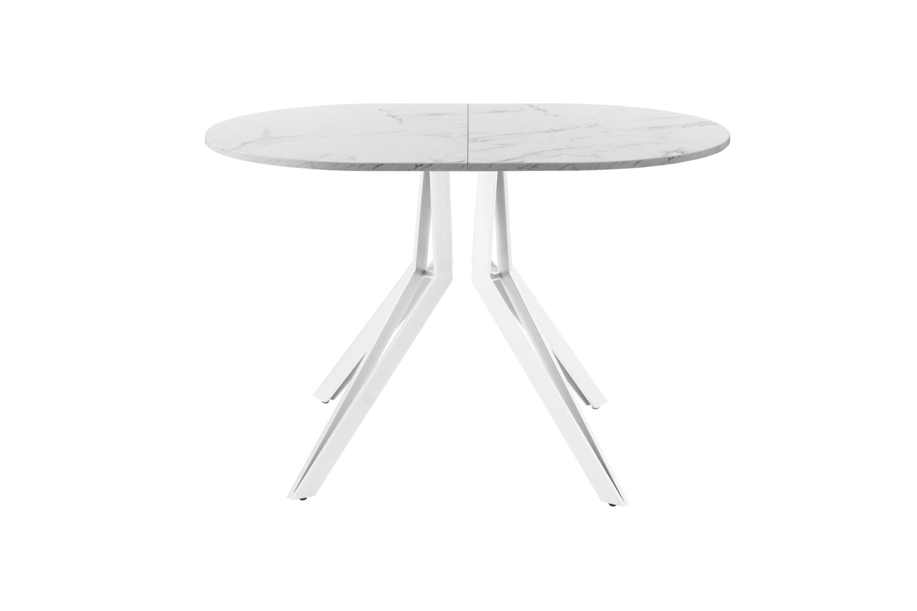 Обеденный стол AMC Elite (серии SLIM) / E21(1100) D3 (белый/Мрамор Кристалл)