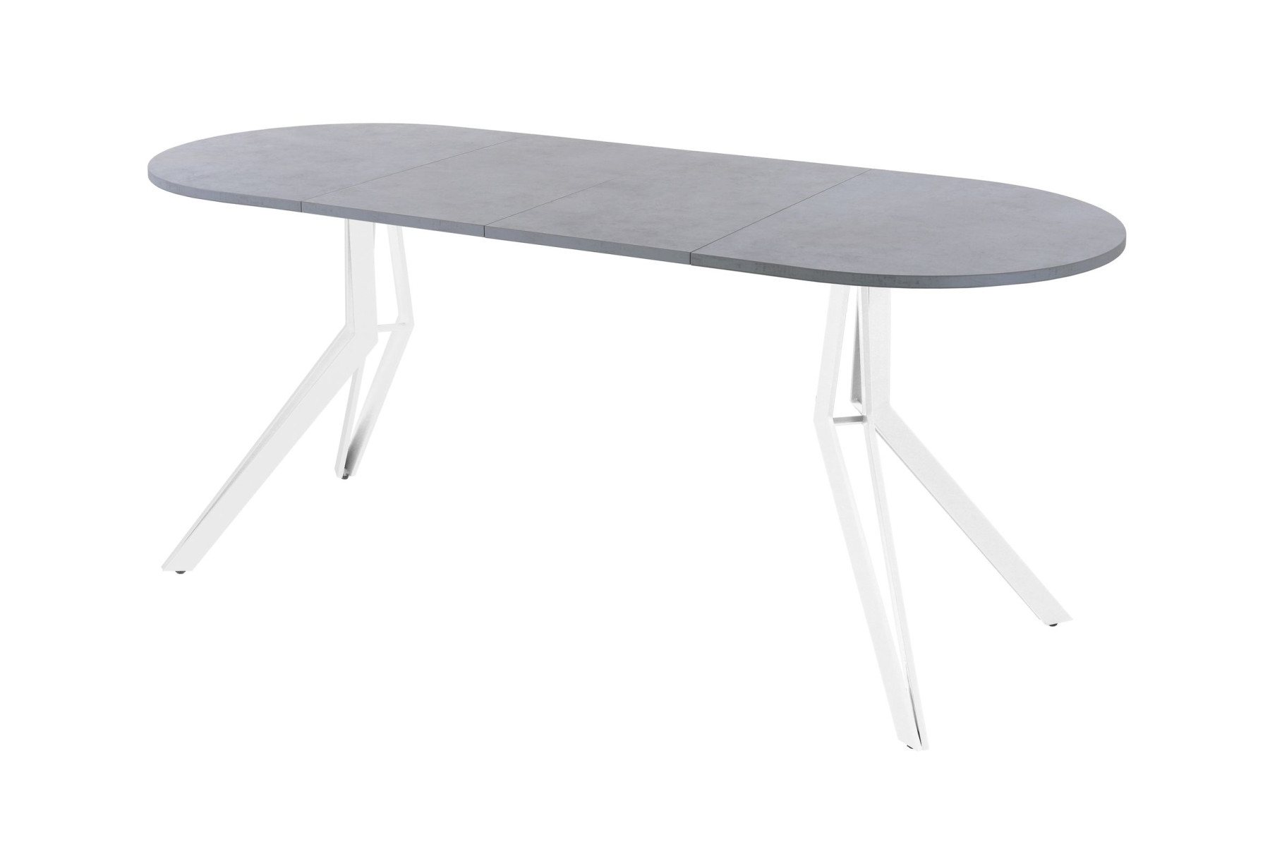 Обеденный стол AMC Elite (серии SLIM) / E21(1100) D3 (белый/Бетон Чикаго светло-серый)