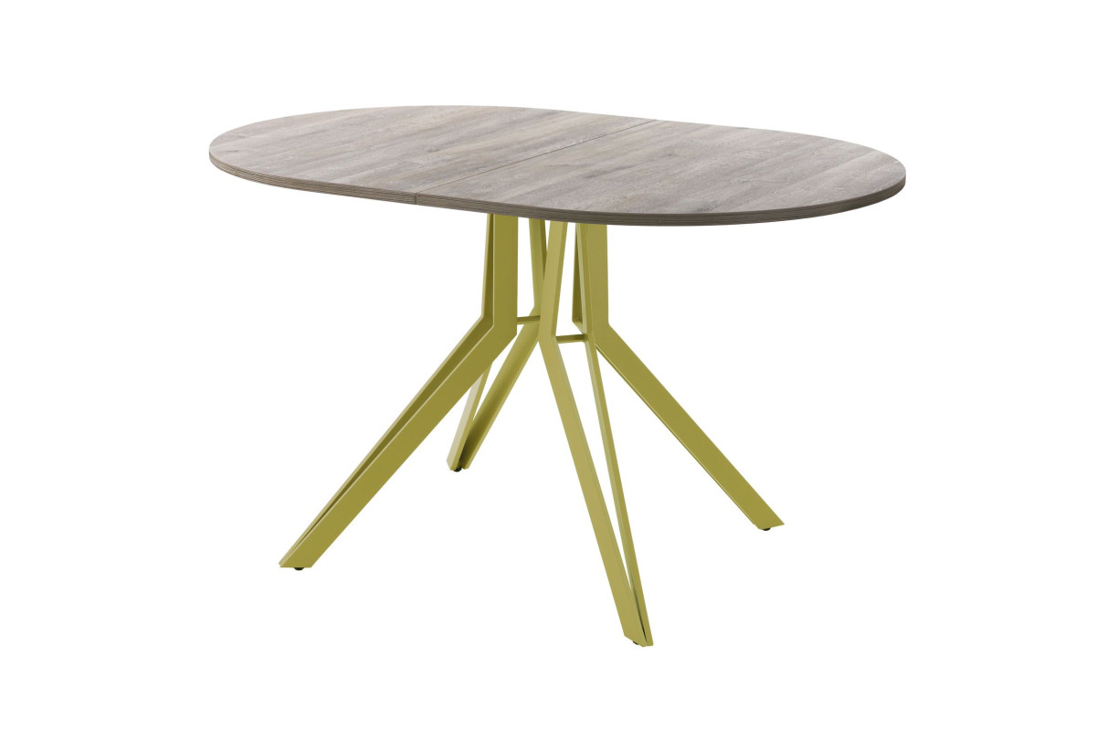 Обеденный стол AMC Elite (серии SLIM) / E21(1100) D3 (золото/Дуб Уайт-Ривер песочно-бежевый)