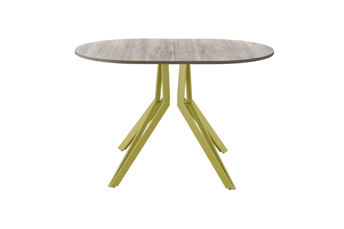 Обеденный стол AMC Elite (серии SLIM) / E21(1100) D3 (золото/Дуб Уайт-Ривер песочно-бежевый)