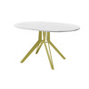 Обеденный стол AMC Elite (серии SLIM) / E21(1200) D3 (золото/Мрамор Кристалл)