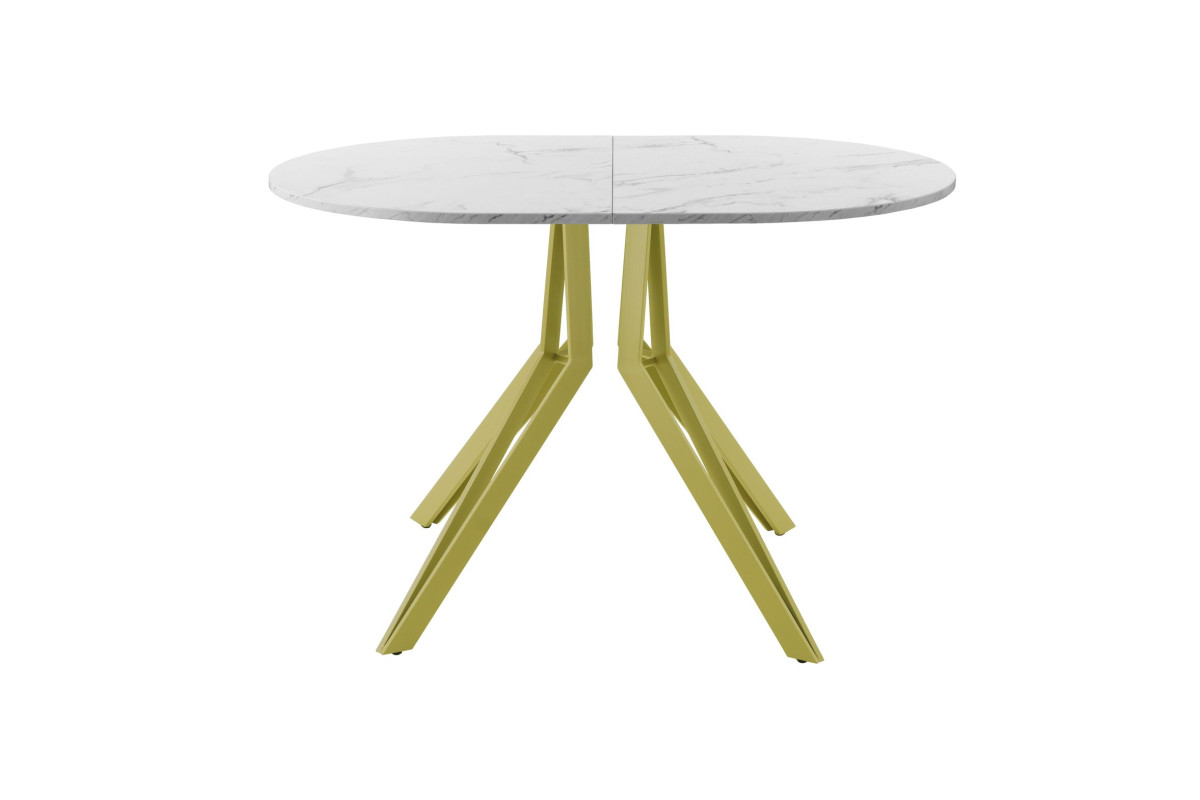 Обеденный стол AMC Elite (серии SLIM) / E21(1200) D3 (золото/Мрамор Кристалл)