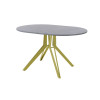 Обеденный стол AMC Elite (серии SLIM) / E21(1100) D3 (золото/Бетон Чикаго светло-серый)