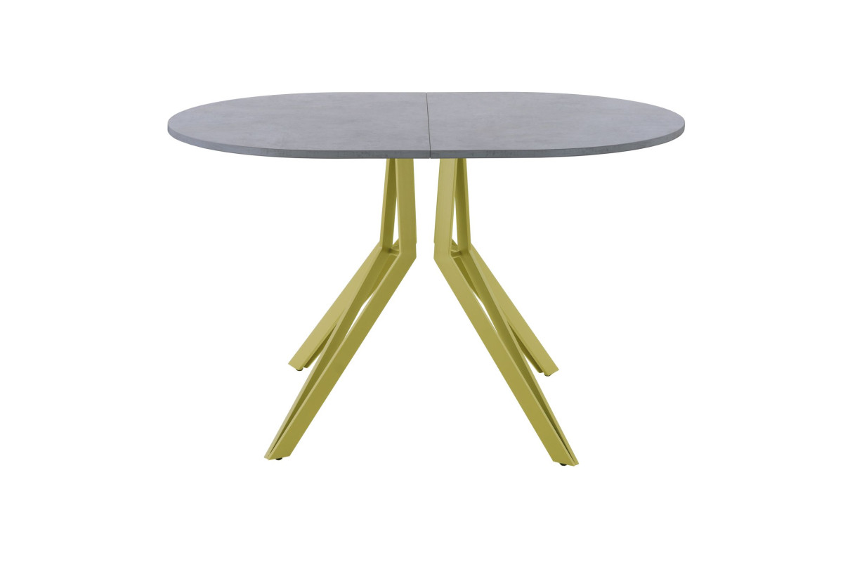 Обеденный стол AMC Elite (серии SLIM) / E21(1100) D3 (золото/Бетон Чикаго светло-серый)