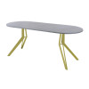 Обеденный стол AMC Elite (серии SLIM) / E21(1100) D3 (золото/Бетон Чикаго светло-серый)