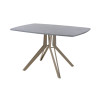 Обеденный стол AMC Elite (серии SLIM) / E21(1100) D6 (капучино/Бетон Чикаго светло-серый)