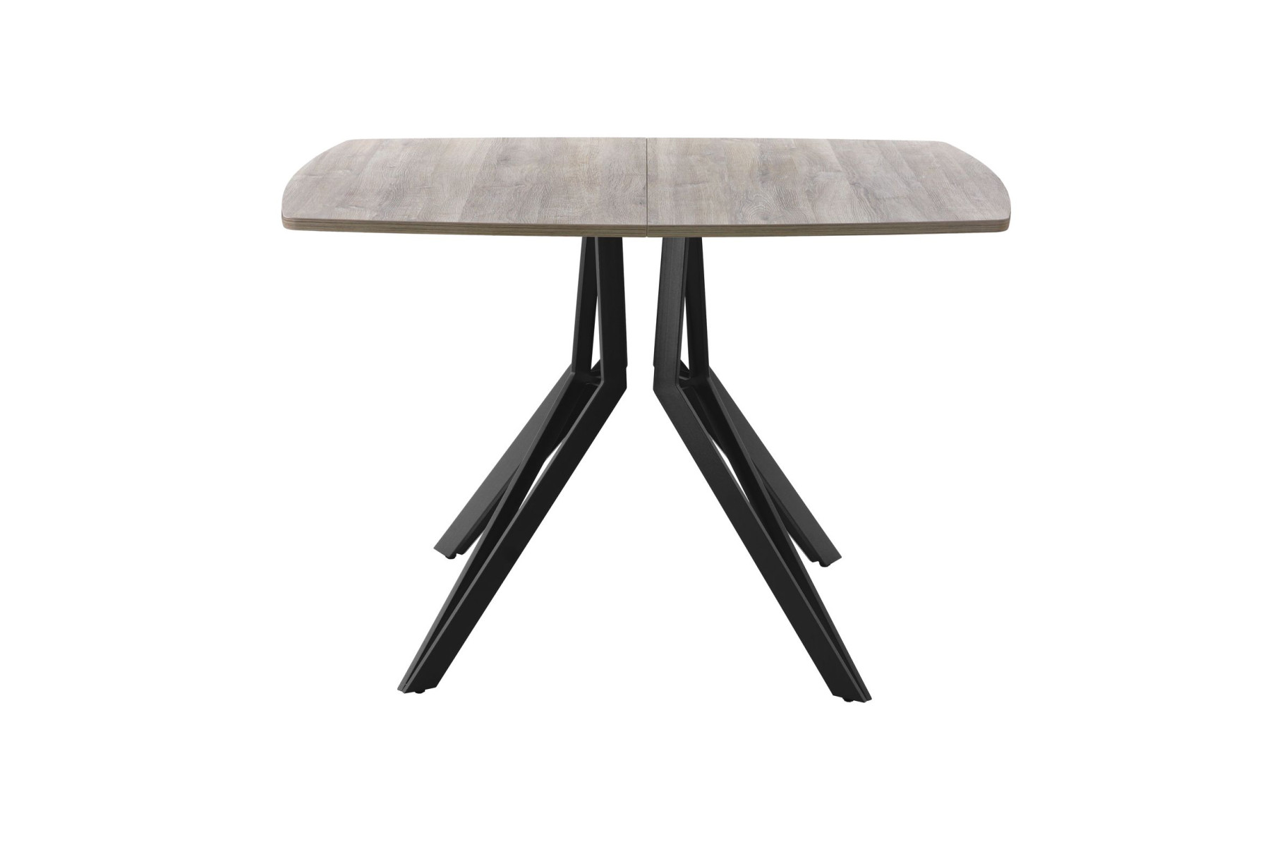 Обеденный стол AMC Elite (серии SLIM) / E21(1100) D6 (черный/Дуб Уайт-Ривер песочно-бежевый)