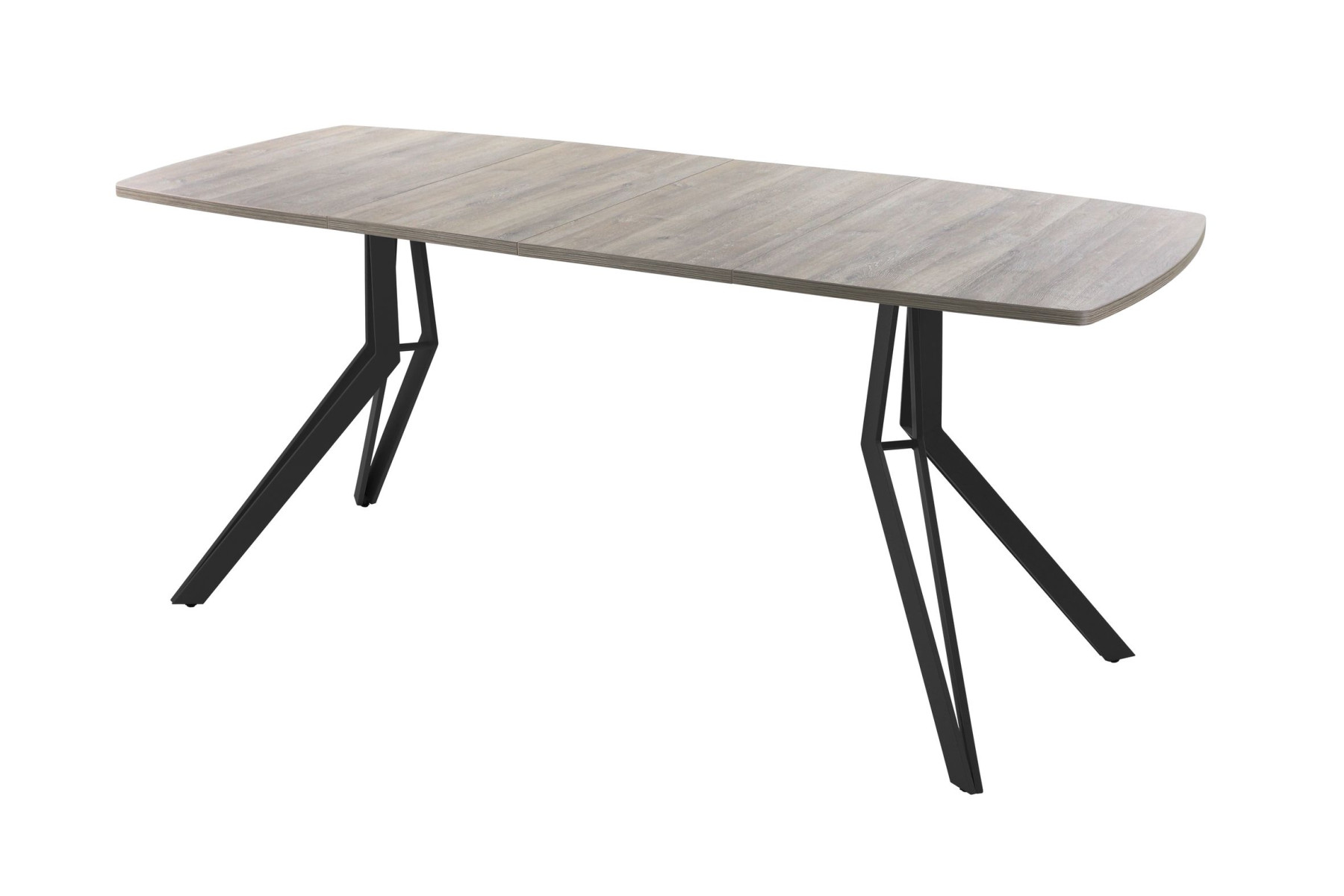 Обеденный стол AMC Elite (серии SLIM) / E21(1100) D6 (черный/Дуб Уайт-Ривер песочно-бежевый)