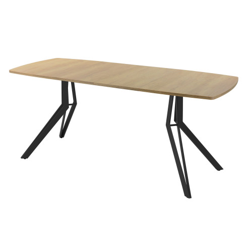 Обеденный стол AMC Elite (серии SLIM) / E21(1100) D6 (черный/Дуб Небраска Натуральный)