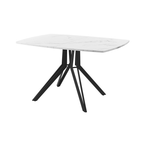Обеденный стол AMC Elite (серии SLIM) / E21(1100) D6 (черный/Мрамор Кристалл)