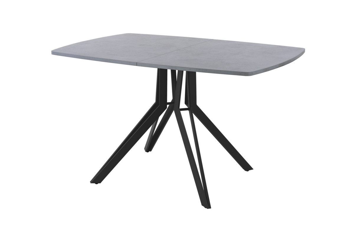 Обеденный стол AMC Elite (серии SLIM) / E21(1200) D6 (черный/Бетон Чикаго светло-серый)