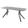 Обеденный стол AMC Elite (серии SLIM) / E21(1200) D6 (черный/Бетон Чикаго светло-серый)