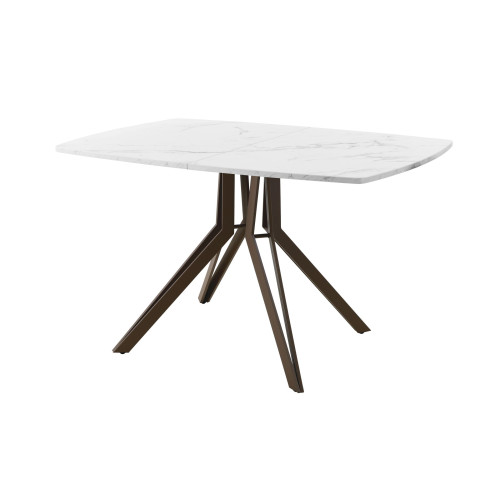 Обеденный стол AMC Elite (серии SLIM) / E21(1100) D6 (коричневый/Мрамор Кристалл)