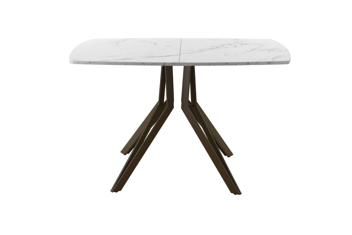 Обеденный стол AMC Elite (серии SLIM) / E21(1100) D6 (коричневый/Мрамор Кристалл)