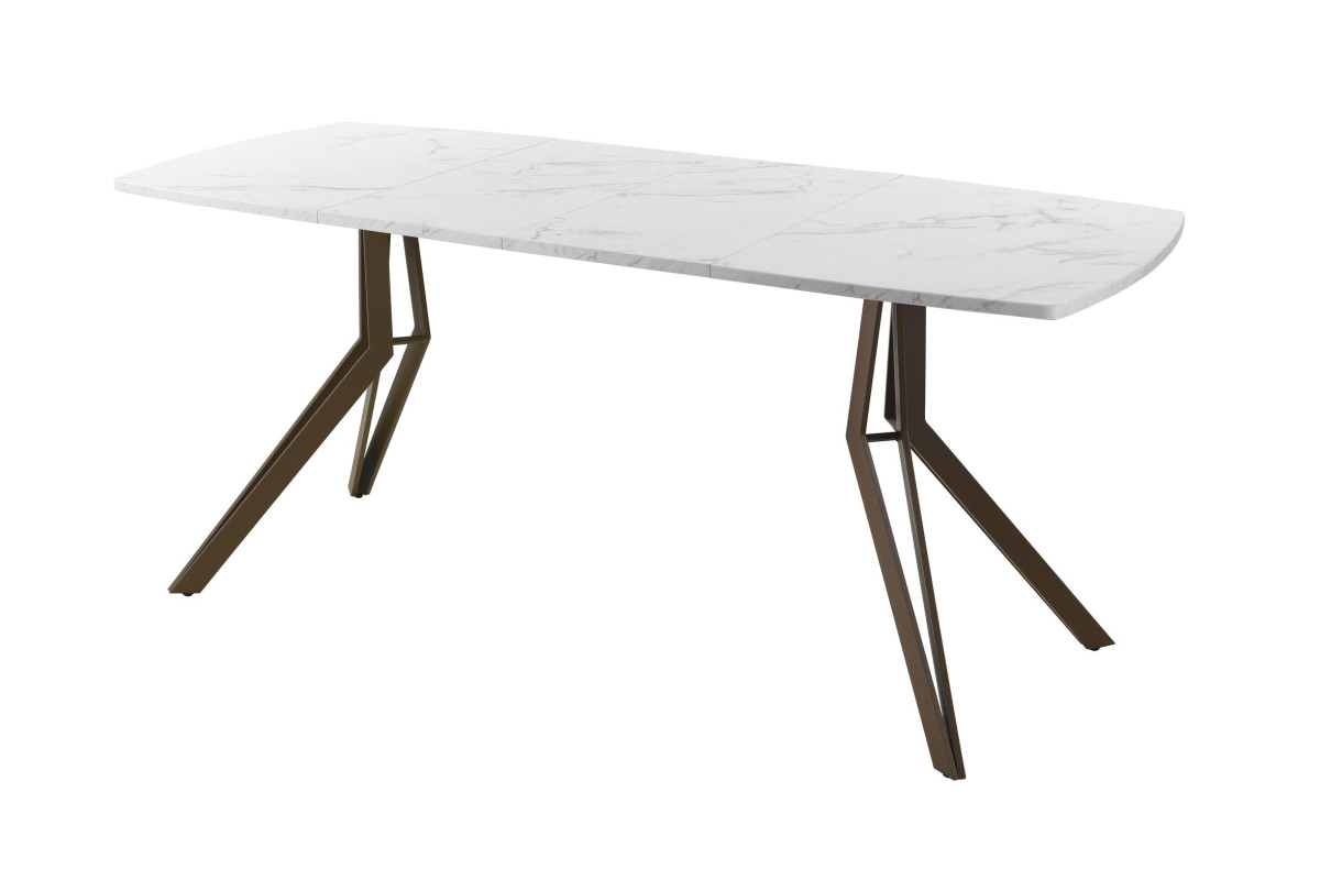 Обеденный стол AMC Elite (серии SLIM) / E21(1100) D6 (коричневый/Мрамор Кристалл)
