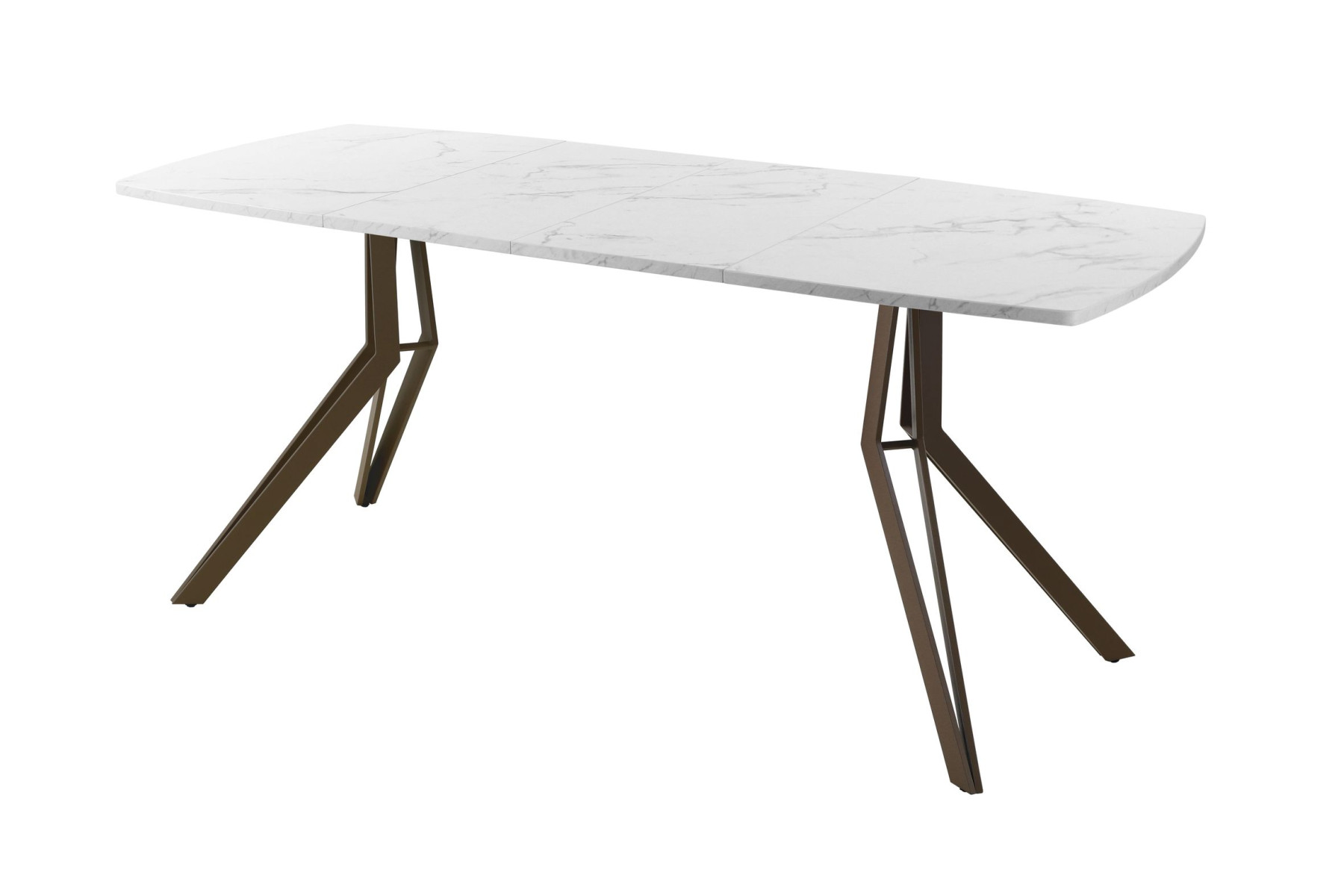 Обеденный стол AMC Elite (серии SLIM) / E21(1100) D6 (коричневый/Мрамор Кристалл)