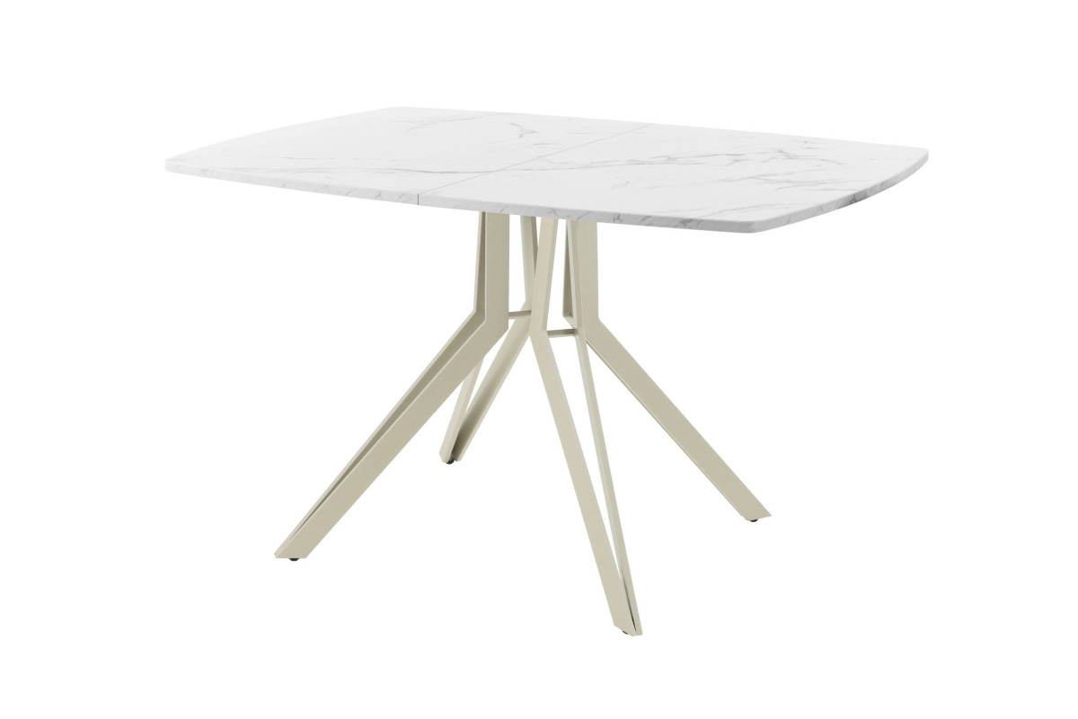 Обеденный стол AMC Elite (серии SLIM) / E21(1200) D6 (бежевый/Мрамор Кристалл)