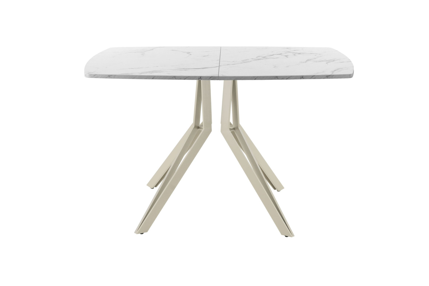 Обеденный стол AMC Elite (серии SLIM) / E21(1200) D6 (бежевый/Мрамор Кристалл)