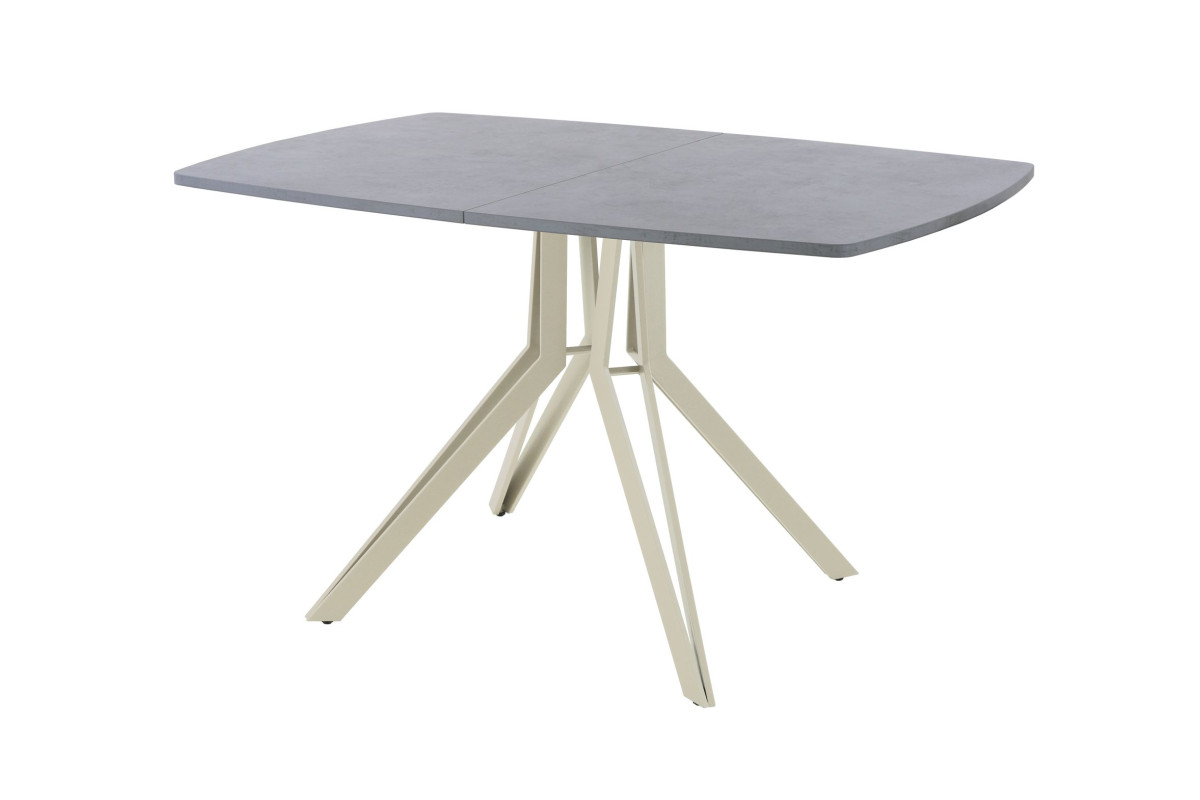 Обеденный стол AMC Elite (серии SLIM) / E21(1100) D6 (бежевый/Бетон Чикаго светло-серый)