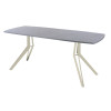 Обеденный стол AMC Elite (серии SLIM) / E21(1100) D6 (бежевый/Бетон Чикаго светло-серый)